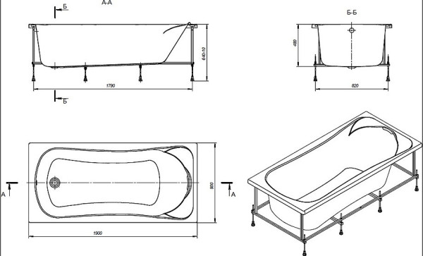 ZRU9303020.KAR ZRU9303020 А/в прямоуг BeCool 190х90+ZRU9303021 Монтаж комплект. Фото 7